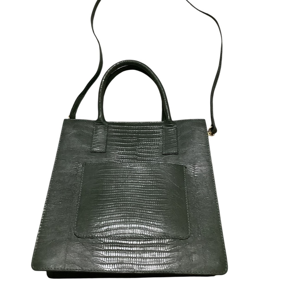 Viola castellani alligator Textured green Women's Bag with shoulder strap - Picture 3 of 4